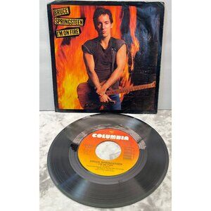Bruce Springsteen Im On Fire / Johnny Bye Bye 45 Rock Columbia + Pic Sleeve
